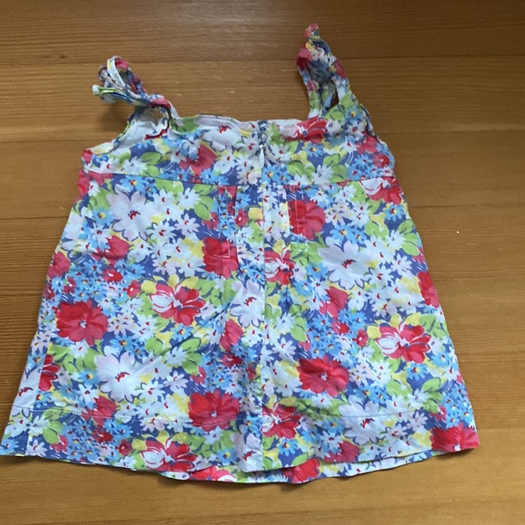 Floral tank top, lined, baby gap 12-18m - Picture 2 of 3